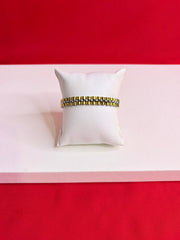 Men Pure Silver Two-tone Bracelet(8.5”) MB79