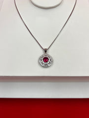 Maroon Glow Pendant Set