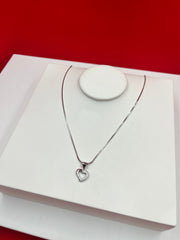 Heart Silver Pendant Necklace (WN111)