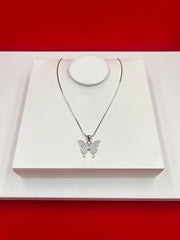 Butterfly Silver Pendant Necklace