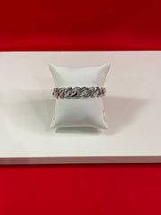 Men Silver Iced Out Bracelet