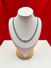 Girl’s Silver Iced-out Chain