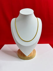 Pure Silver 24K Gold Plated Chain 17”
