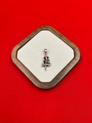 Ganesh ji Oxidized Silver Pendant