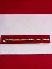 Pure Silver Rakhi Name Engraving Bracelet (NB15)
