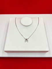 Pure Silver “M” Pendant Necklace