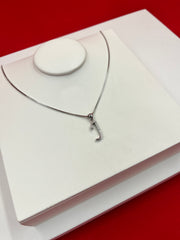 Pure Silver ”J” Pendant Necklace