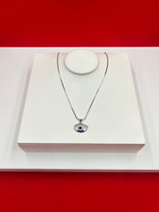 Evil-Eye Silver Pendant Necklace