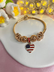Authentic Rose-gold Pandora Bracelet