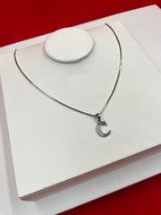 Pure Silver “C” Pendant Necklace