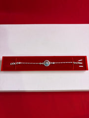 Pure Silver Rakhi Bracelet 7-7.6”(SR32)