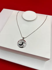 Channel Silver Pendant Necklace