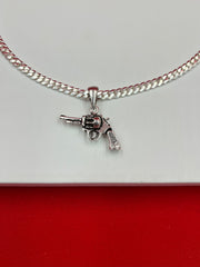Revolver Oxidized Silver Pendant