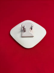 Pure Silver Hoops Earrings (HE97)