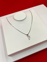 Pure Silver “F” Pendant Necklace