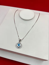 Round Evil-eye Pendant Necklace (WN117)