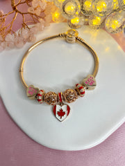 Authentic Rose-Gold Pandora Bracelet