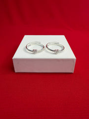 Pure Silver Toe Rings Pair (TR17)