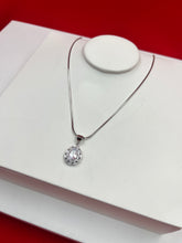 Teardrop Silver Pendant Necklace (WN112)