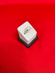 Pure Silver Pearl Ring Size 8