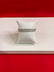 Men Silver Iced Out Bracelet