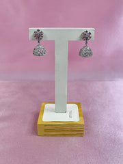 Pink Starlight Silver Jhumki