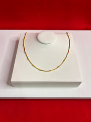 Pure Silver 24K Gold Plated Chain 17”