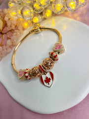 Authentic Rose-Gold Pandora Bracelet