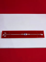 Pure Silver Rakhi Bracelet 7.0-8.5”(SR41)