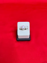 Pure Silver Pearl Ring Size 5
