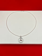 Mercedes Logo Silver Pendant