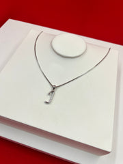 Pure Silver ”J” Pendant Necklace