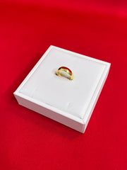 Pure Silver Gold Plated Band size 4