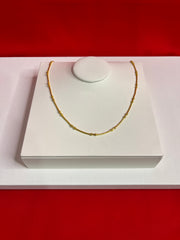 Pure Silver 24K Gold Plated Chain 17”