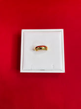 Pure Silver Gold Plated Band size 12