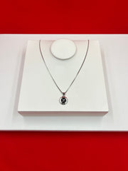 LV black top Silver Pendant Necklace