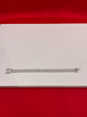 Men Silver Iced Out Bracelet