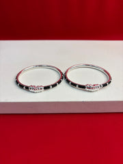 Pure Silver Black Moti (Najariye) Bangles, S-2.3 (SB130)