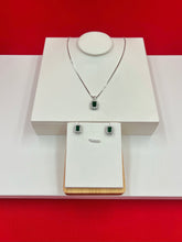 Green Square Spark Pendant set