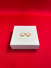 Pure silver Hoops 24k gold plated