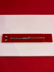 Pure Silver Rakhi Name Engraving Bracelet (KNB10)