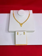 Pure Silver Gold Plated Necklace Set (GPS 8)