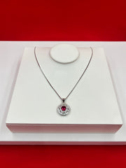 Maroon Glow Pendant Set