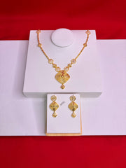 Pure Silver Gold Plated Necklace Set (GPS 2)