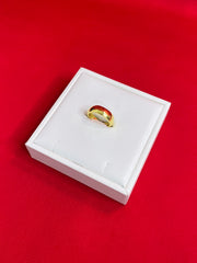 Pure Silver Gold Plated Band Size 7