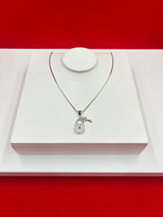 Key Lock Silver Pendant Necklace