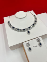 Royal Sapphire Statement Choker Set