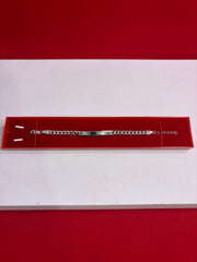 Pure Silver Rakhi Name Engraving Bracelet (KNB1)