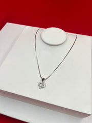 Love Heart Pendant Necklace (WN110)