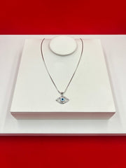 Evil-Eye Silver Pendant Necklace
